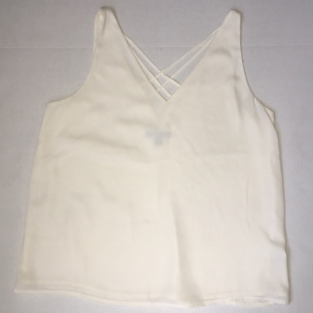 Express Sleeveless V-Neck Blouse with V-Back | Size S